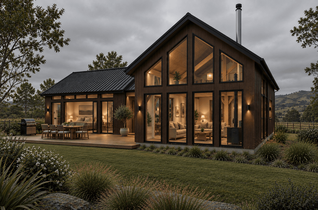 Two-bedroom timber frame home with loft and sustainable New Zealand timber construction