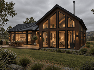 Two-bedroom timber frame home with loft and sustainable New Zealand timber construction