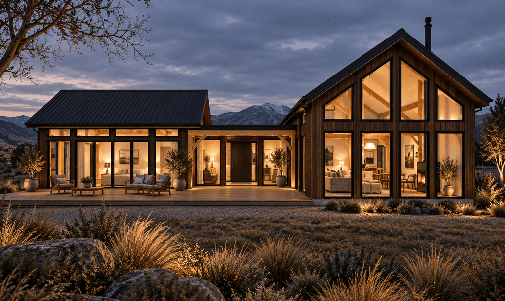 Two-bedroom NZ timber frame small home with upstairs loft bedroom by Heritage Timbercraft