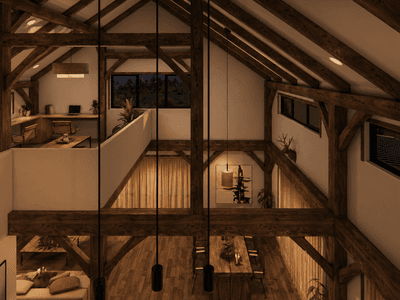 Spacious 2 bedroom barn house design for rural lifestyle living NZ