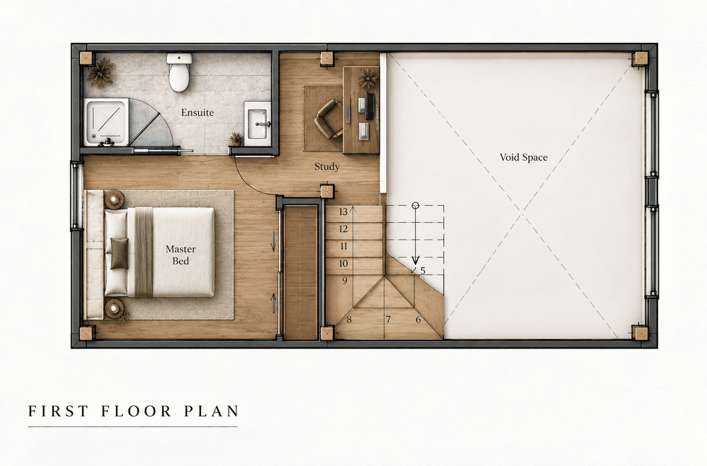 Two storey 98sqm timber home with carport and outdoor living spaces floor plan