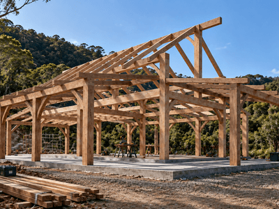 98sqm timber frame home NZ, two storey design with WFH office upstairs by Heritage Timbercraft