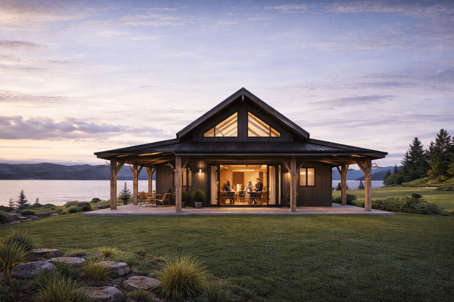 Reclaimed timber barn “The Sancturay” rustic double-storey home with expansive living spaces