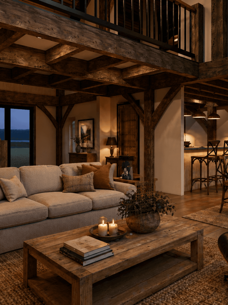 Two bedroom timber barn house with mezzanine and vaulted ceilings in NZ