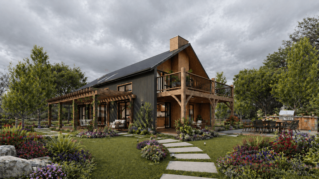 High-end modular barn home New Zealand with expansive indoor outdoor flow