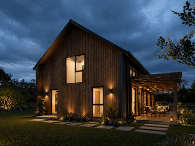 Modern New Zealand barn style home for couples wanting extra living space