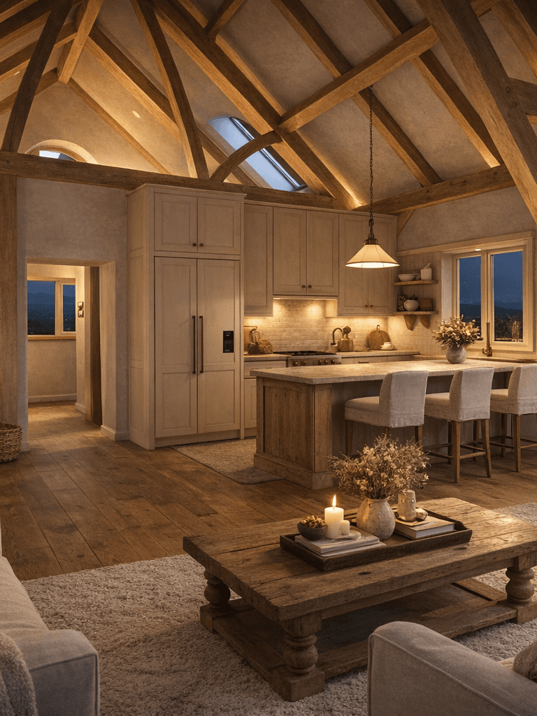 Light-filled timber frame design with dramatic cruck structure and strong architectural character