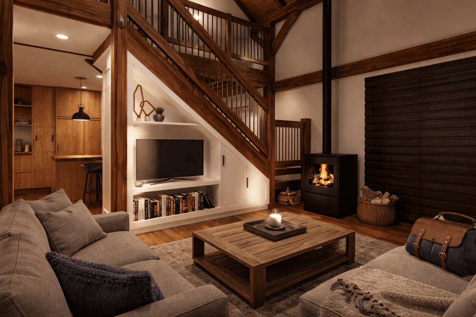 Premium timber barn home interior in NZ