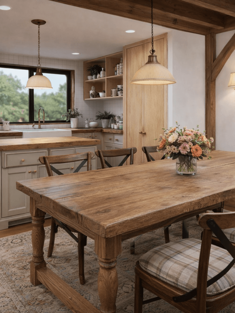 Modern barn home kitchen interior english cottage style