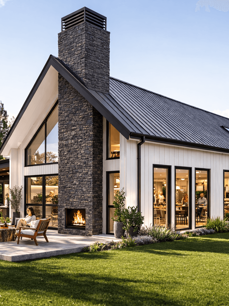 High-end two-storey timber frame barn home for rural lifestyle living with spacious interiors and traditional design.