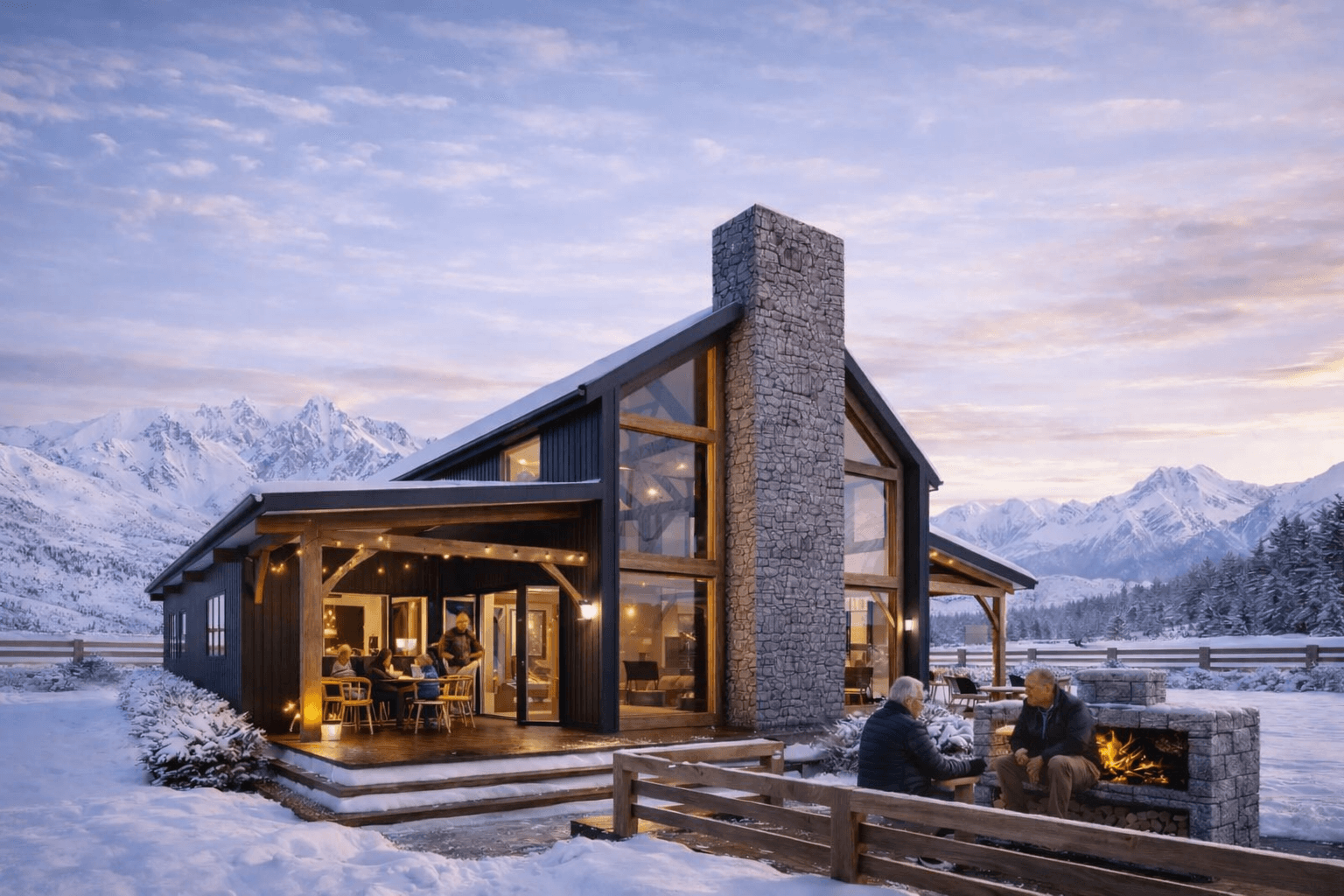 Luxury rural barn style home showcasing timber craftsmanship and modern lifestyle living