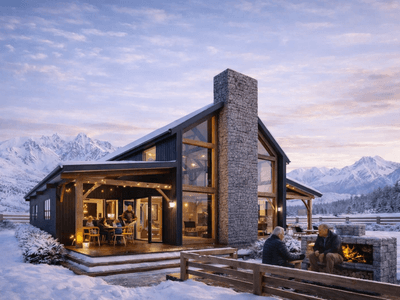 Luxury rural barn style home showcasing timber craftsmanship and modern lifestyle living
