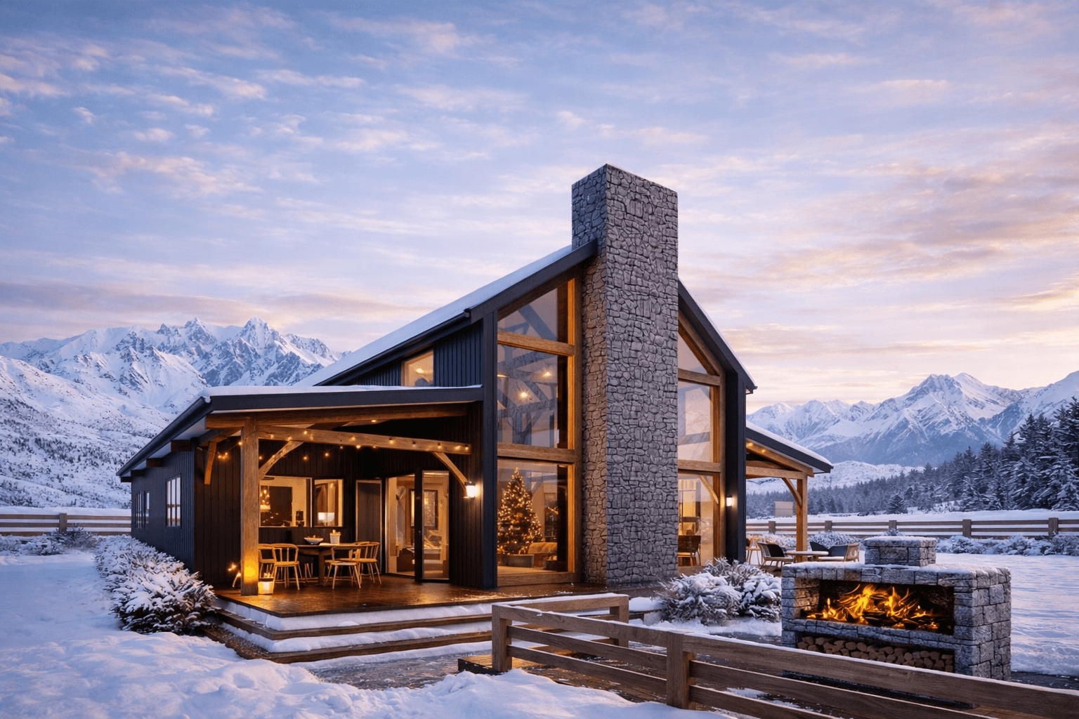 Luxury rural barn style home showcasing timber craftsmanship and modern lifestyle living