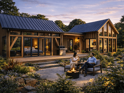Small handcrafted timber barn home New Zealand mortise and tenon construction
