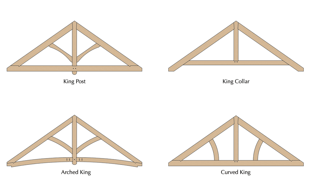 Handmade exposed timber trusses in bespoke styles for residential and commercial projects