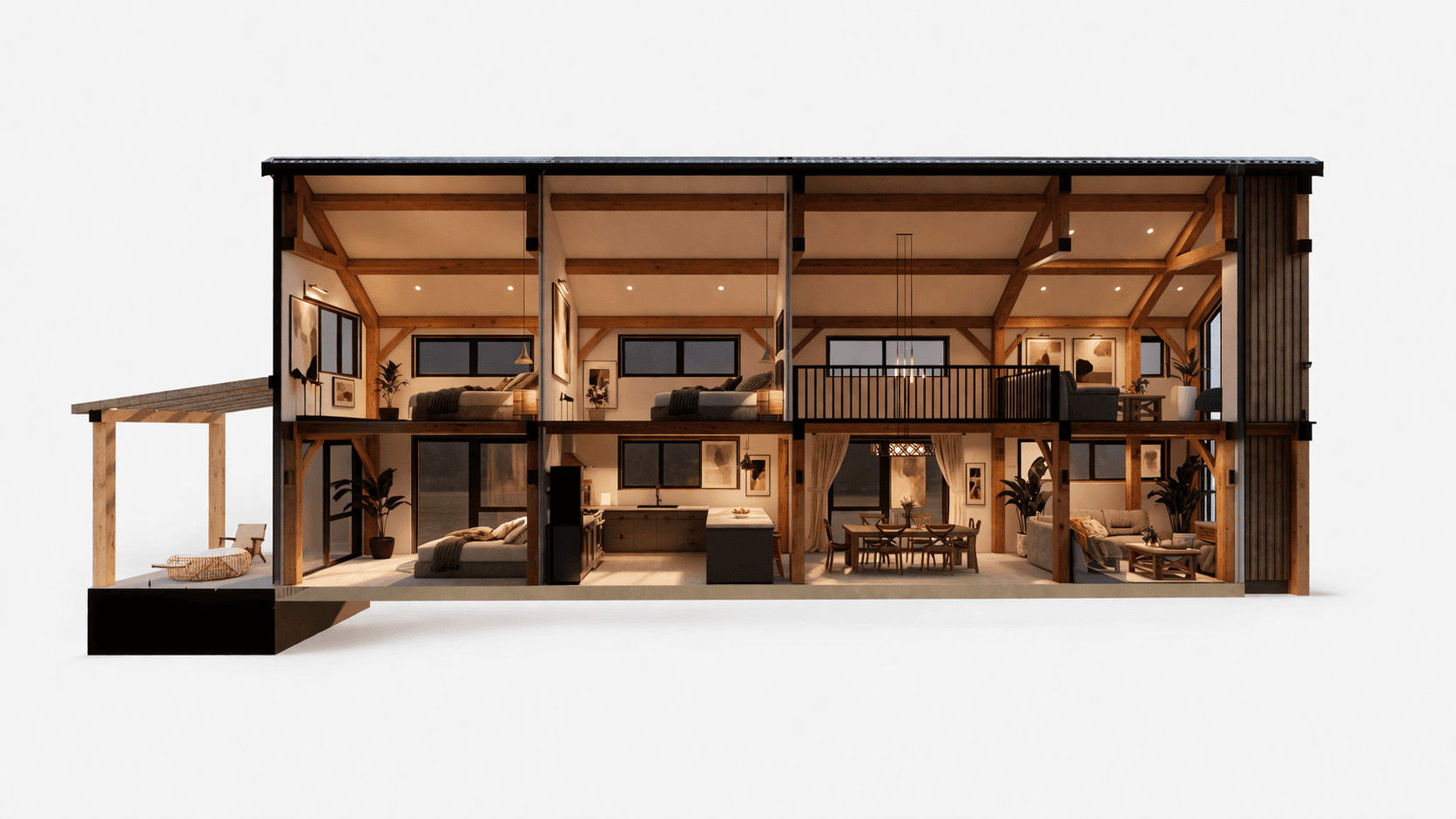 High-end townhouse interior with warm timber finishes in NZ