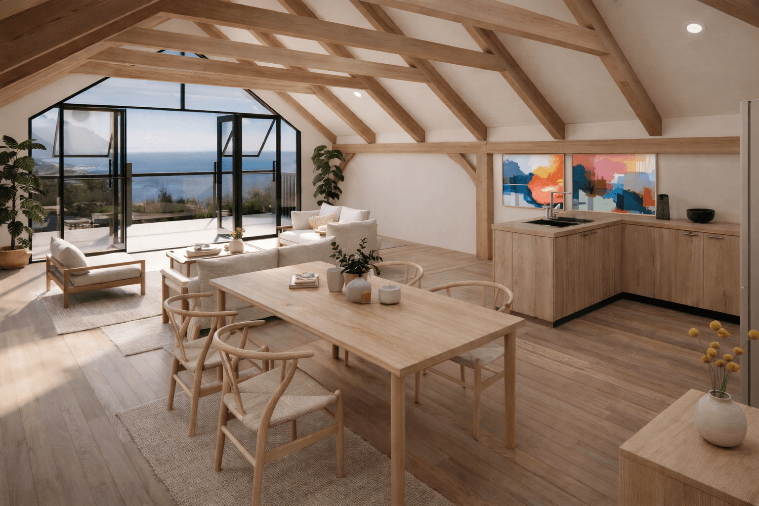 6m x 12m modular barn style holiday home with verandah