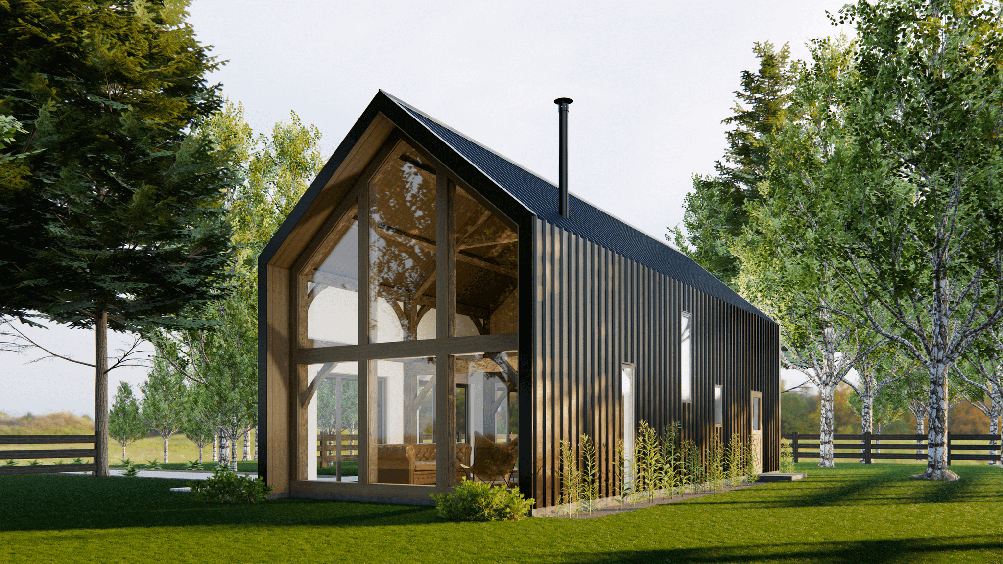 Modern barn oversized windows