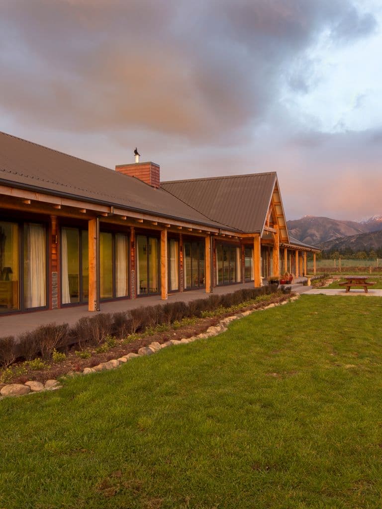 Alpine lodge with bespoke timber frames and traditional mortise and tenon joinery