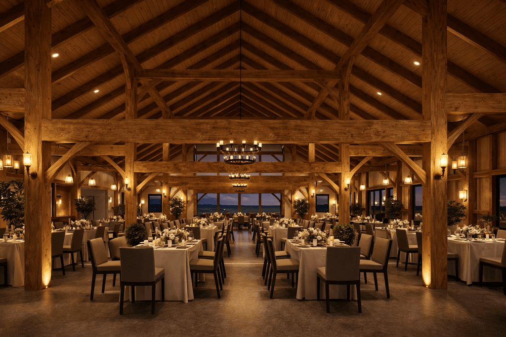 Elegant barn venue with large open-span design in NZ