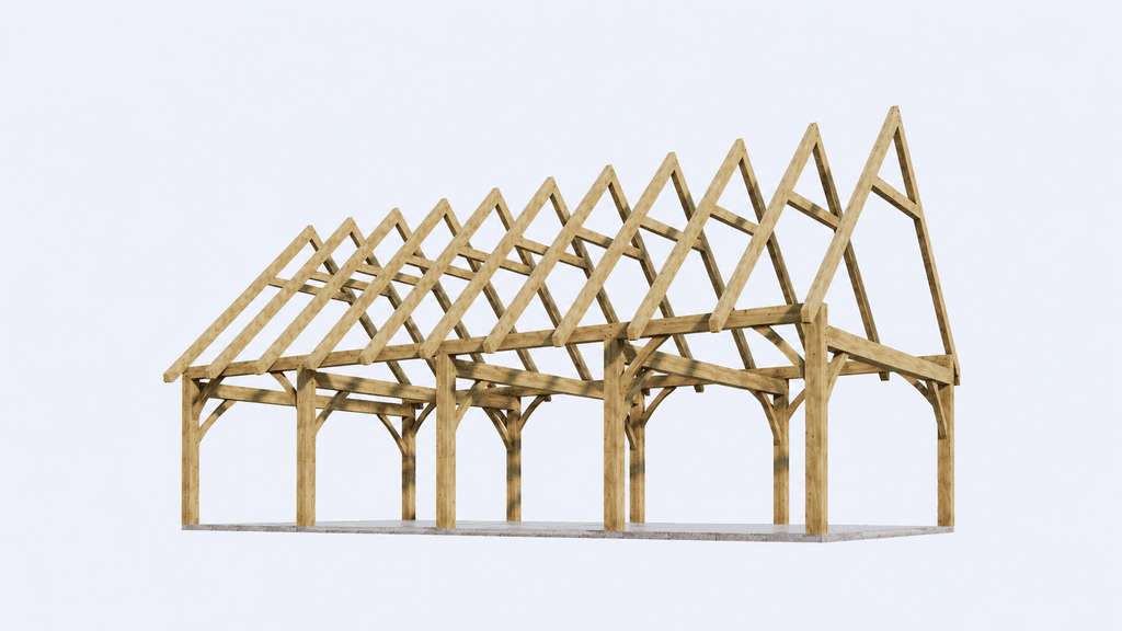 Barn vineyard storage shed timber frame