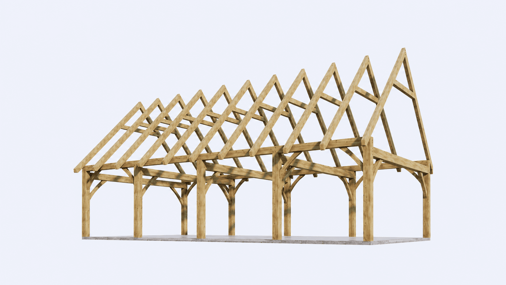 Barn vineyard storage shed timber frame