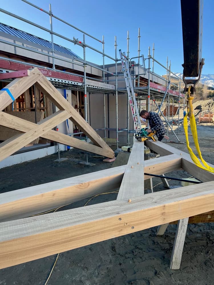 Elm trusses, New Zealand grown Elm for premium timber frame homes and trusses