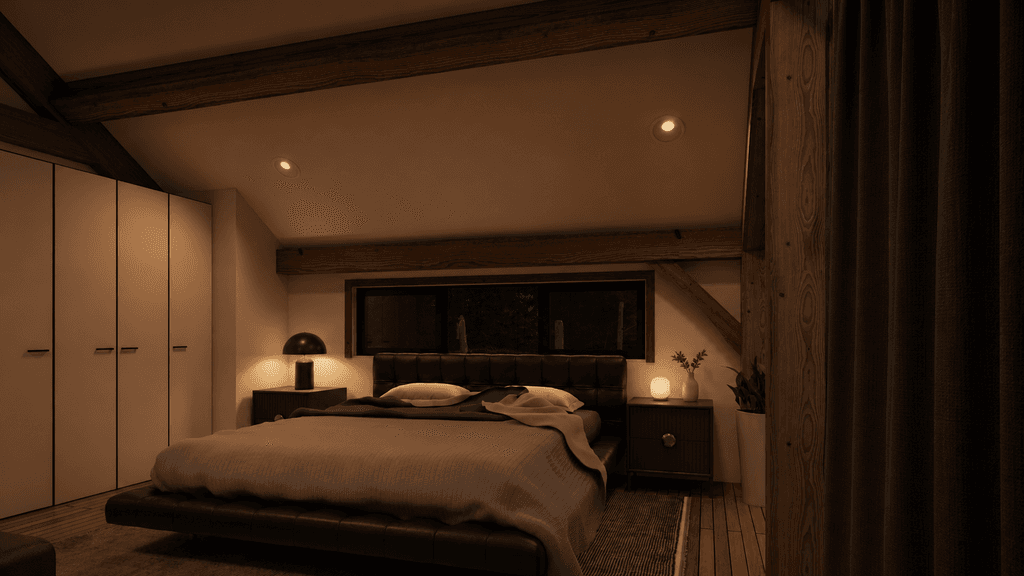 Premium 196m² barn-style home crafted from New Zealand-grown timber for lifestyle and rural properties master bedroom