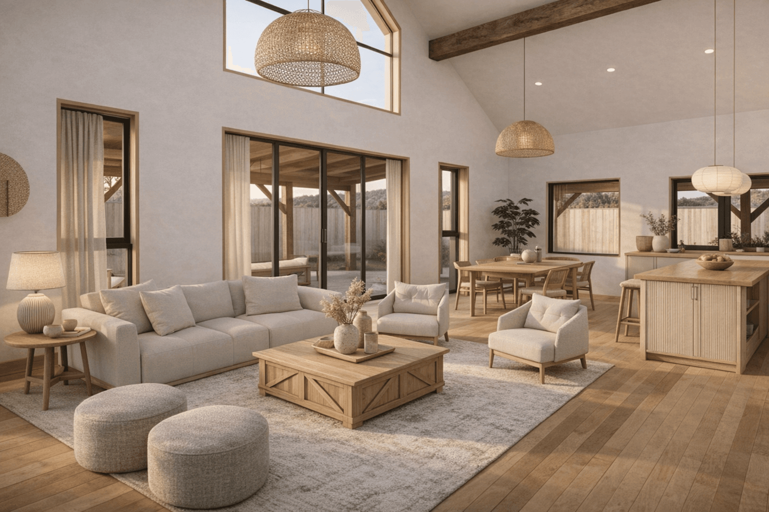 Modern affordable timber frame barn home with 4 bedrooms and SIPs panels