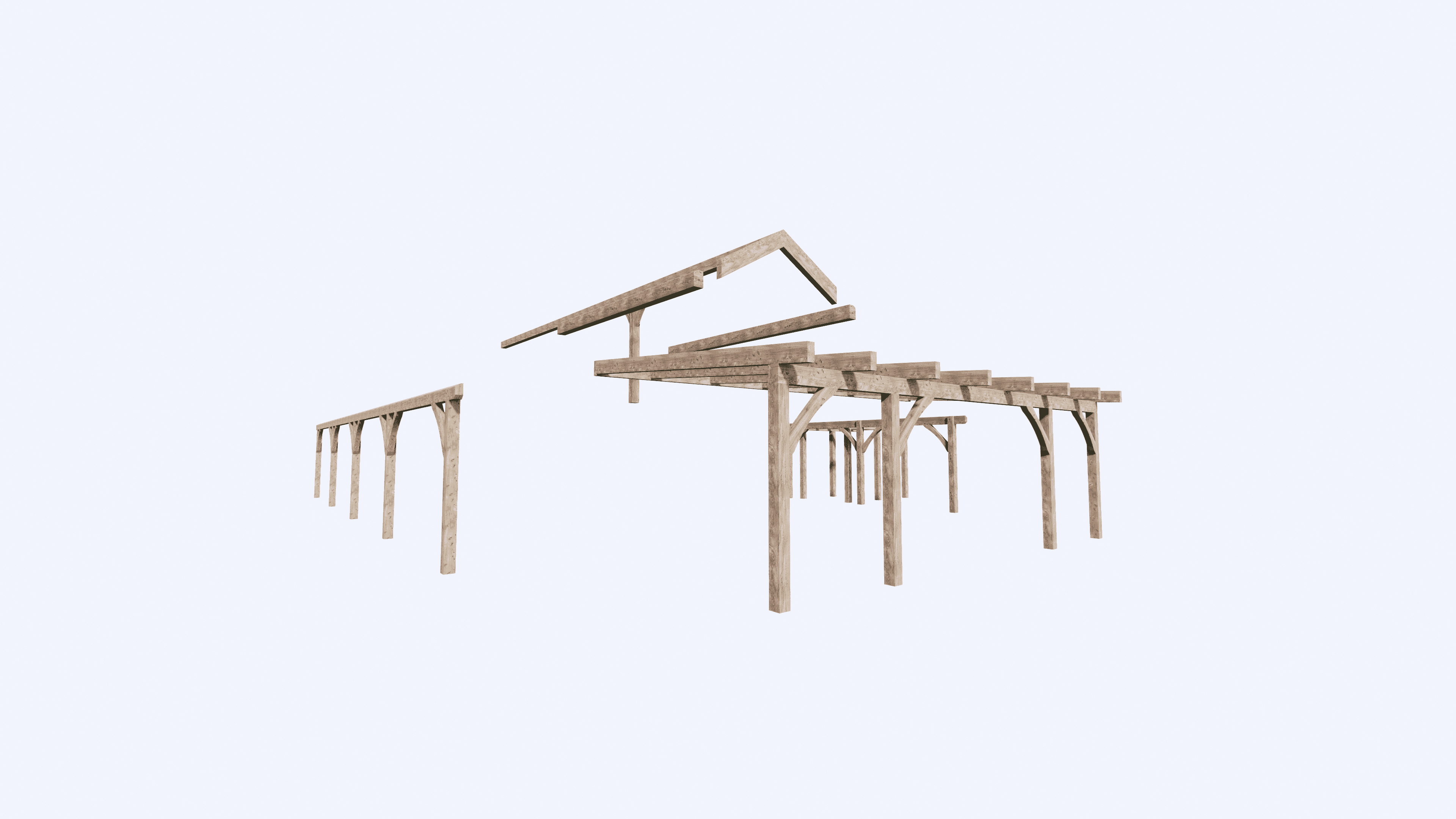 Affordable timber frame barn home hybrid with SIP construction and energy-efficient design