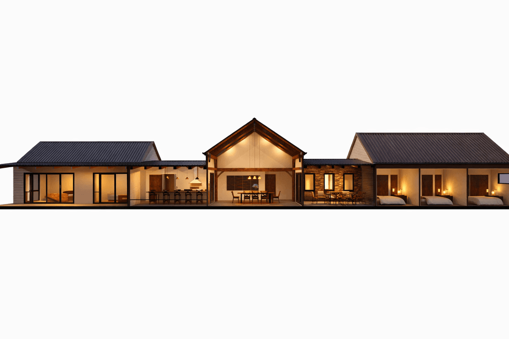 Single-level timber home featuring attic space, dual verandas, and open-plan living