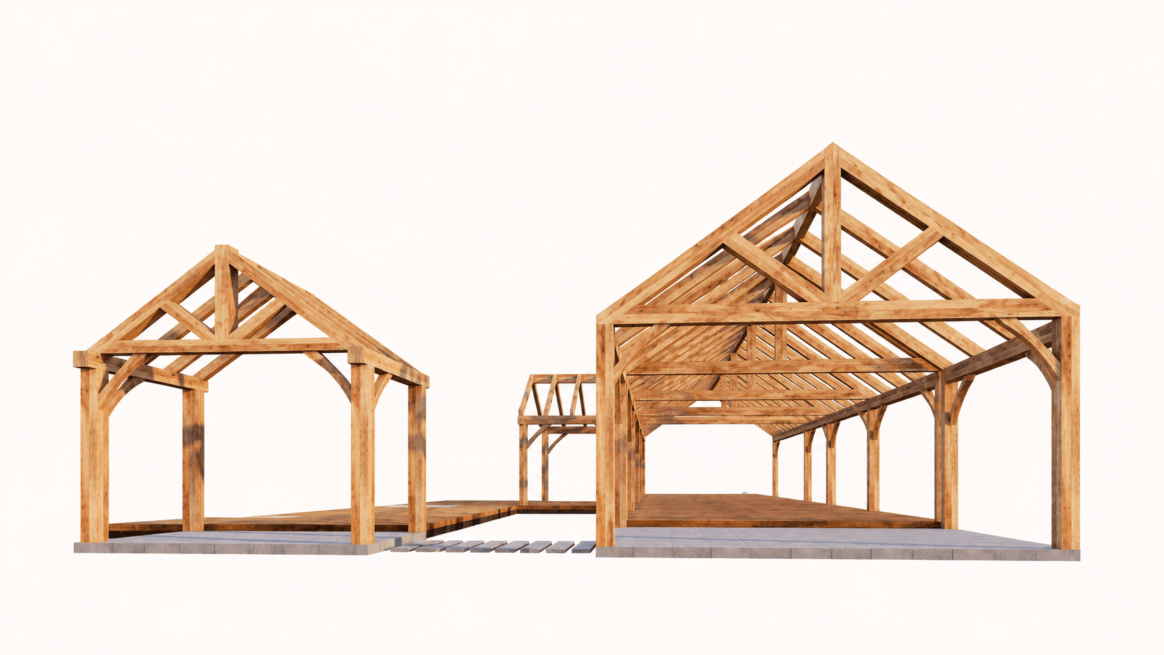 Modern barn style home with handcrafted timber frame structure