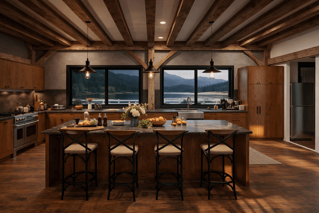 Luxury multi-generational timber home in NZ